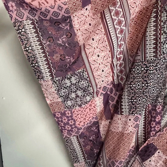 Sheer‎ Floral Patchwork One Size Open Front Kimono Topper Boho Festival Hippie - Picture 10 of 16